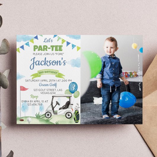 Invitation d'anniversaire de Par-tee Golf