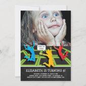 Invitation d'anniversaire de parc de trampoline ph (Devant)