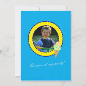 Invitation d'anniversaire de partie de crème (Dos)