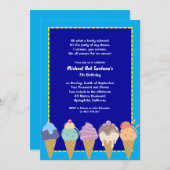 Invitation d'anniversaire de partie de crème (Devant / Derrière)