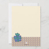 Invitation d'anniversaire de partie de dinosaure (Dos)