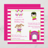 Invitation d'anniversaire de partie de maison du (Devant / Derrière)