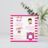 Invitation d'anniversaire de partie de maison du (Debout devant)