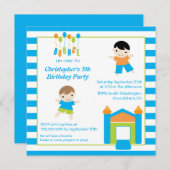 Invitation d'anniversaire de partie de maison du (Devant / Derrière)