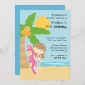 Invitation d'anniversaire de partie de natation de (Devant / Derrière)
