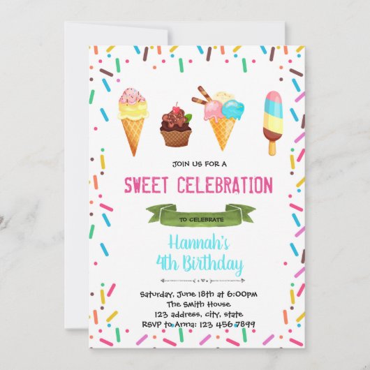 Invitation d'anniversaire de partie de parfait de (Devant)