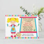 Invitation d'anniversaire de partie de peinture (Debout devant)