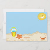 Invitation d'anniversaire de partie de plage de (Dos)