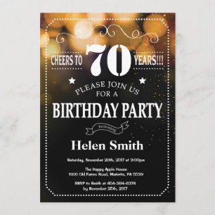 Invitation d'anniversaire de parties scintillantes