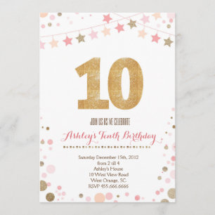 Invitation d'anniversaire de parties scintillantes