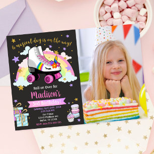 Invitation d'anniversaire de patin à roulettes lic
