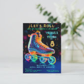 Invitation d'anniversaire de patinage (Debout devant)