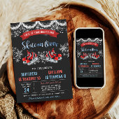 Invitation d'anniversaire de patinage sur glace do