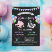 Invitation d'anniversaire de patinage sur glace do