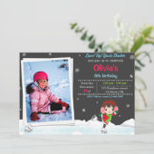 Invitation d'anniversaire de patinage sur glace In (Debout devant)