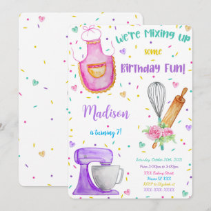 Invitation d'anniversaire de pâtisserie