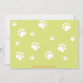 Invitation d'anniversaire de Pawty de chat (Dos)