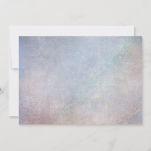 Invitation d'anniversaire de Peacock Vintage Blue  (Dos)