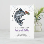 Invitation d'anniversaire de pêche (Debout devant)
