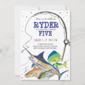 Invitation d'anniversaire de pêche (Devant)