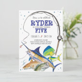 Invitation d'anniversaire de pêche (Debout devant)