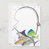 Invitation d'anniversaire de pêche (Dos)