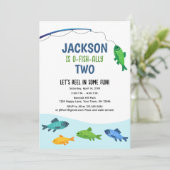 Invitation d'anniversaire de pêche Fête de pêche (Debout devant)