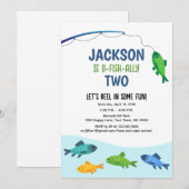 Invitation d'anniversaire de pêche Fête de pêche (Devant / Derrière)