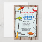 Invitation d'anniversaire de pêche Fête de pêche (Devant / Derrière)