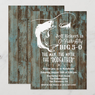 Invitation d'anniversaire de pêche - TOUS ÂGES