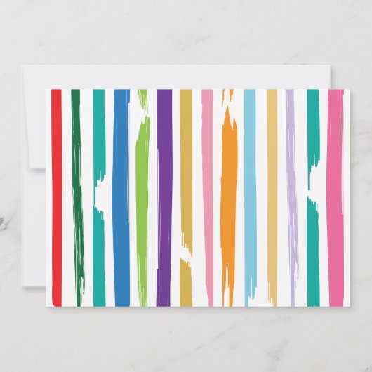 Invitation d'anniversaire de peinture de photo de (Dos)