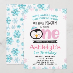 Invitation d'anniversaire de Penguin