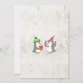 Invitation d'anniversaire de Penguin d'hiver (Dos)