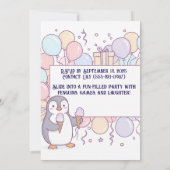 Invitation d'anniversaire de Penguin - Soirée pour (Dos)