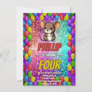 Invitation d'anniversaire de personnage personnali