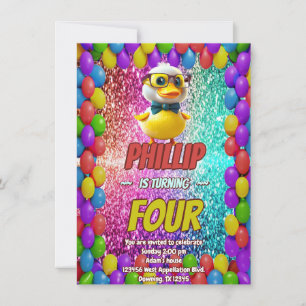 Invitation d'anniversaire de personnage personnali