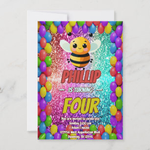 Invitation d'anniversaire de personnage personnali