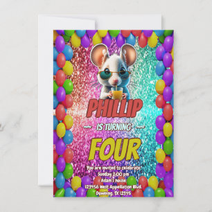 Invitation d'anniversaire de personnage personnali