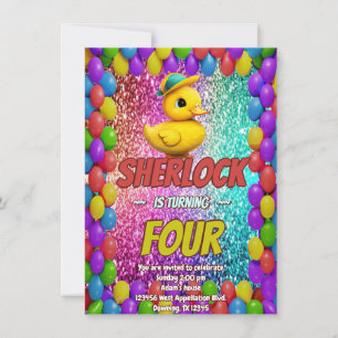 Invitation d'anniversaire de personnage personnali