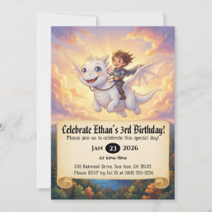 Invitation d'anniversaire de Petit Chevalier monta