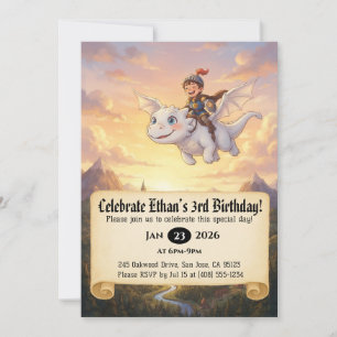 Invitation d'anniversaire de Petit Chevalier monta
