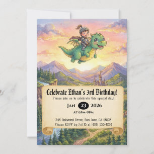 Invitation d'anniversaire de Petit Chevalier monta