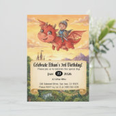 Invitation d'anniversaire de Petit Chevalier monta (Debout devant)