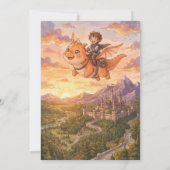 Invitation d'anniversaire de Petit Chevalier monta (Dos)