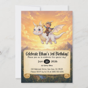 Invitation d'anniversaire de Petit Chevalier monta