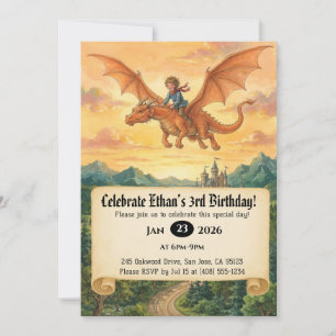 Invitation d'anniversaire de Petit Chevalier monta