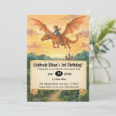 Invitation d'anniversaire de Petit Chevalier monta (Debout devant)