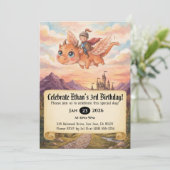 Invitation d'anniversaire de Petit Chevalier monta (Debout devant)
