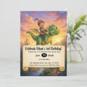Invitation d'anniversaire de Petit Chevalier monta (Debout devant)