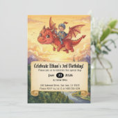 Invitation d'anniversaire de Petit Chevalier monta (Debout devant)